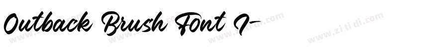 Outback Brush Font I字体转换